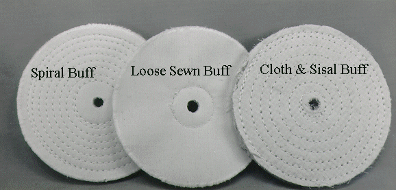 buffing wheels, spiral, loose, sisal